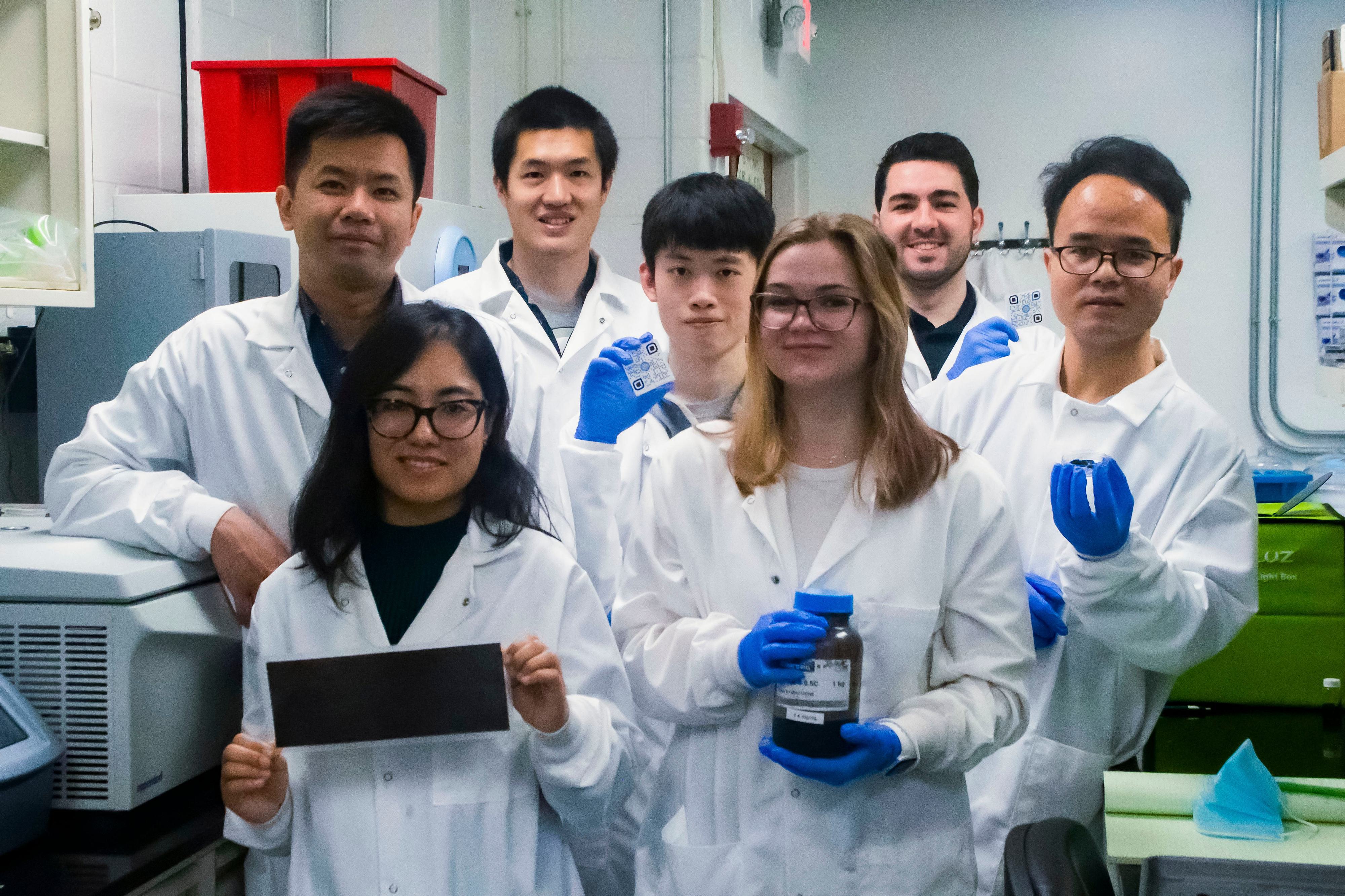 Principal investigator Po-Yen Chen (left) and team