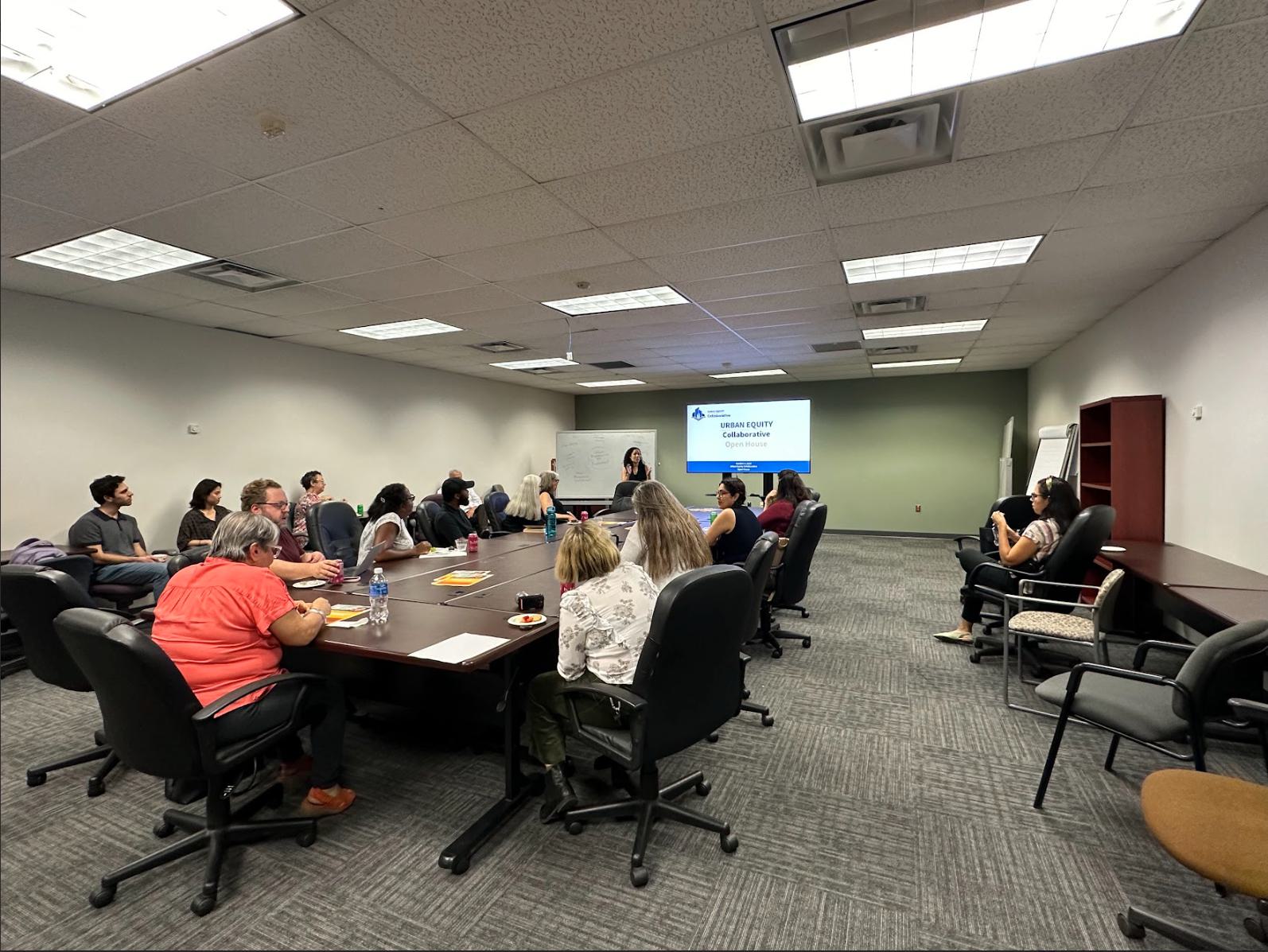 UEC Director Willow Lung-Amam speaks to guests