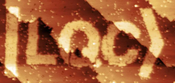 closeup view of Microscopic text written on physical hardware
